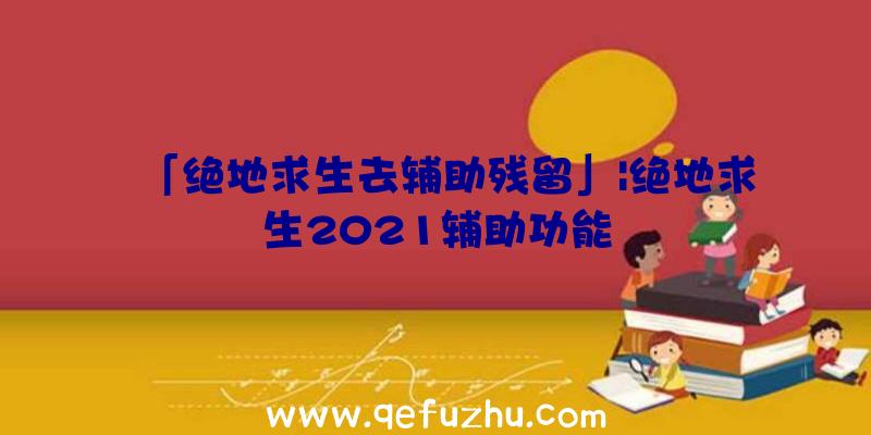 「绝地求生去辅助残留」|绝地求生2021辅助功能